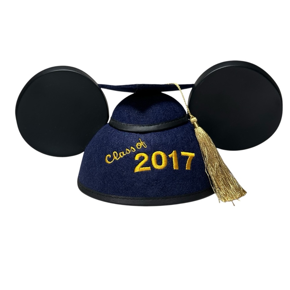 Disney Parks - Mickey Mouse Ears Navy Blue Graduation Hat - Class of 2017- RARE!